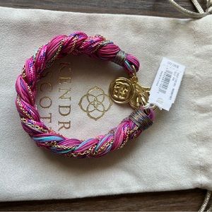 Kendra Scott Masie corded friendship bracelet - gold pink mix